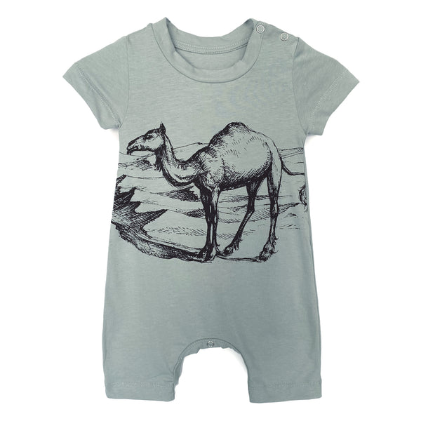 Saladin Romper with Camel Print