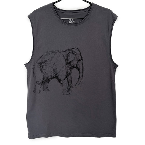 Charcoal U Tank Shirt Elephant