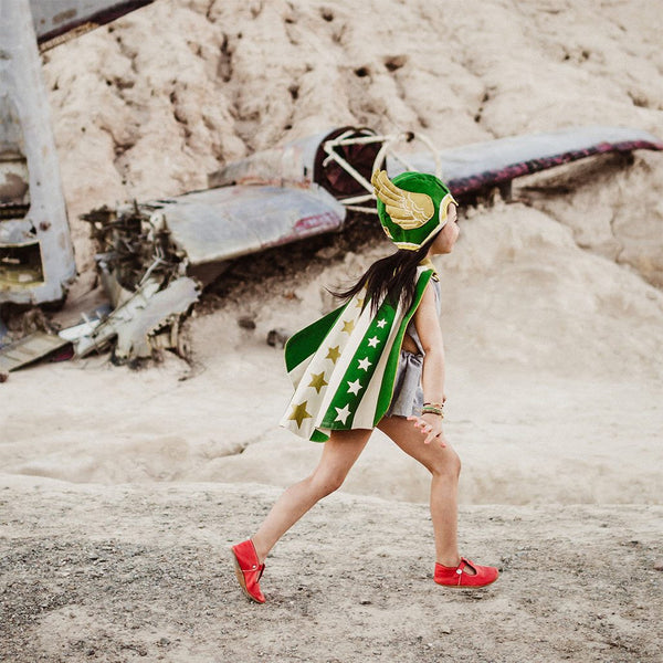 Green Flying Super Hero Set